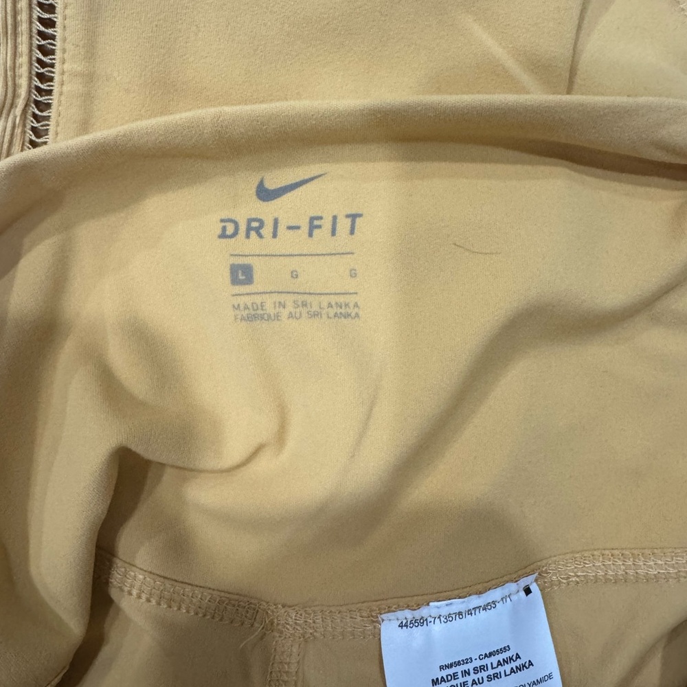 Women's Nike Yoga Luxe Infinalon 7/8 Tights Mustard Yellow (322) - Picture 8 of 10